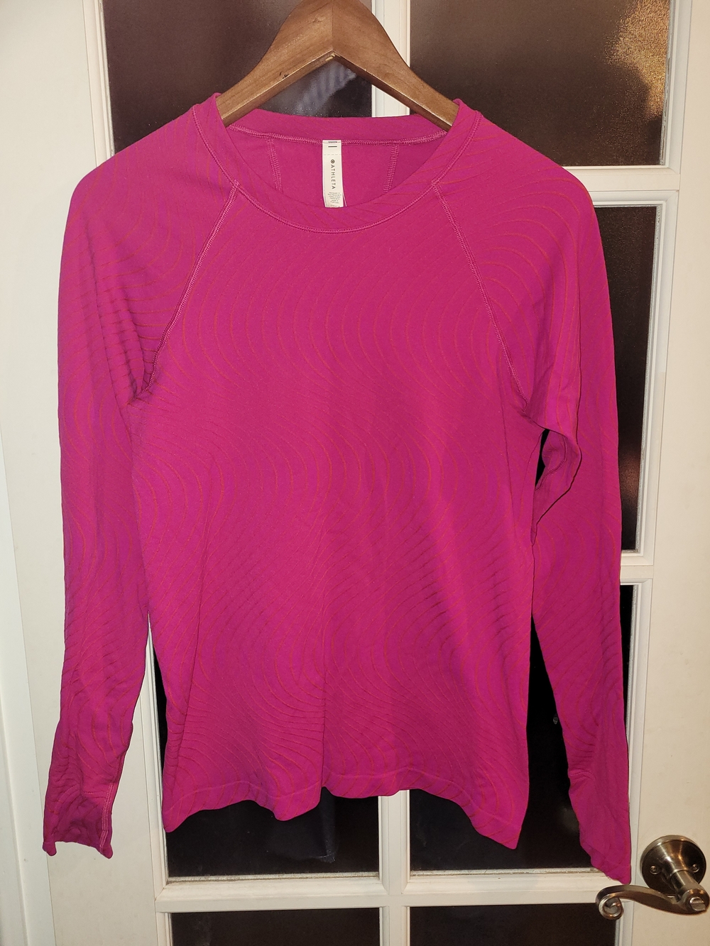 Athleta Bright Fuchsia Long-Sleeve Crew